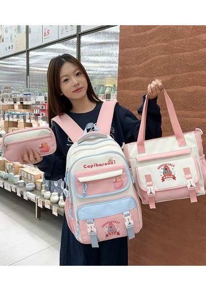 Erkekler ve Kadınlar Için Üç Set Omuz Çantası Büyük Kapasiteli Ilkokul Ortaokul Lise ve Lise Öğrencileri Okul Çantaları (Yurt Dışından) fırsatları