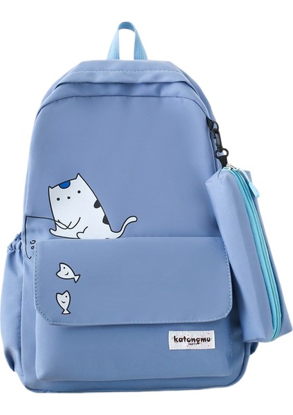 Kalem Çantası Omuz Çantası Büyük Kapasiteli Iki Parçalı Okul Çantası (Yurt Dışından)