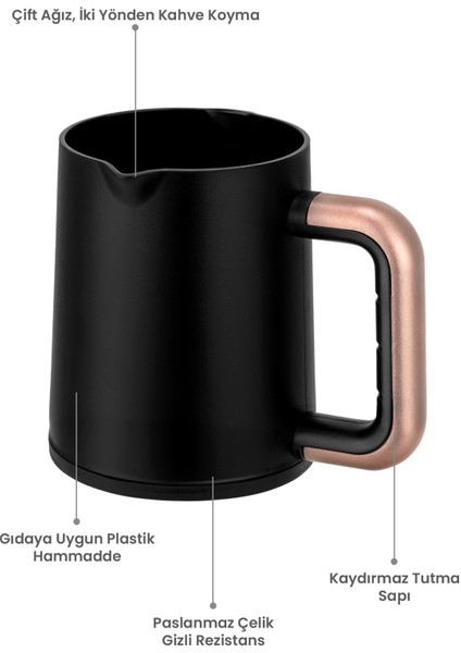 Kafija Türk Kahvesi Makinesi Rose Gold fiyatları