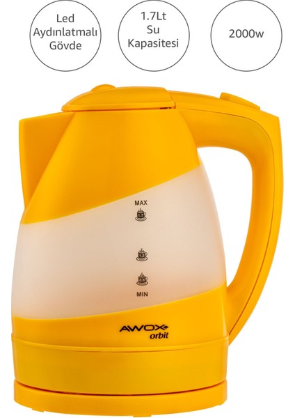 Orbit Gizli Rezistanslı Kettle Sarı