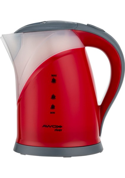 River Su Isıtıcı Kettle Gizli Rezistans 1.7 Lt Kırmızı