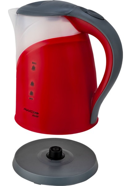 River Su Isıtıcı Kettle Gizli Rezistans 1.7 Lt Kırmızı