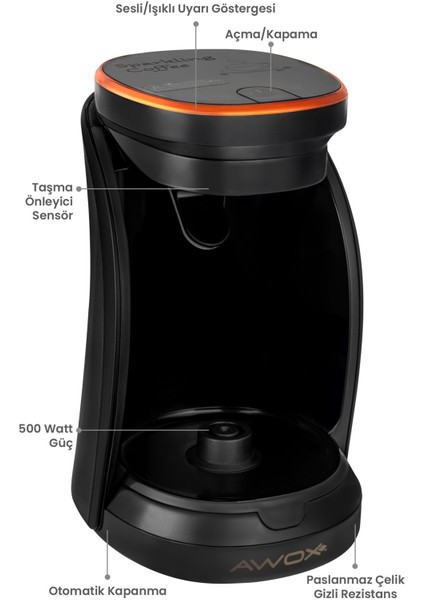 Sparkling Türk Kahvesi Makinesi Rose Gold fırsatları