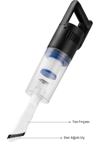 Neto Vc10 Hepa Filtre 1 Lt Toz Hazneli Dik Pratik Süpürge 500w Çelik Boru Mavi