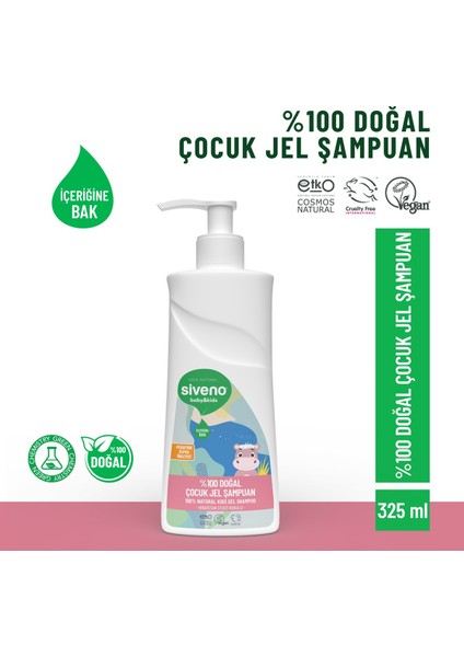 %100 Doğal 4'lü Çocuk Günlük Bakım Seti Çocuk Jel Şampuan+Çocuk Köpük Sabunu+Çocuk Diş Macunu+Kolay Saç Tarama Spreyi