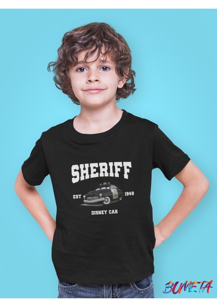 Sheriff Arabalar Cars Şimşek Mcqeen Çocuk Tişört T-Shirt fiyatları