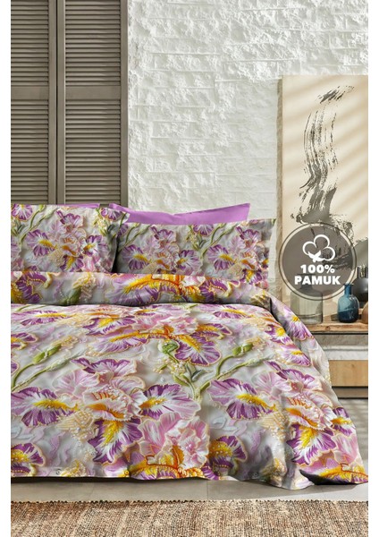 %100 Pamuk Ranforce Çeyizlik Luxury 5d Dijital Çift Kişilik Nevresim Takımı Embroidery Dreams