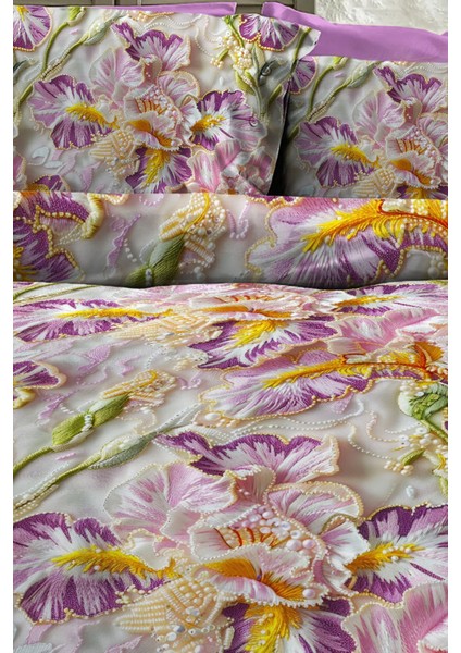 %100 Pamuk Ranforce Çeyizlik Luxury 5d Dijital Çift Kişilik Nevresim Takımı Embroidery Dreams fırsatları