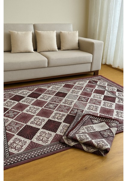 Hccompanyfabrıcon Halı Örtüsü Bordo 4m²