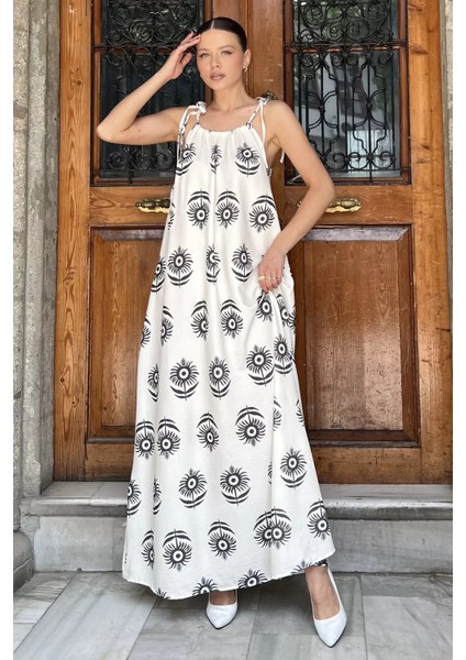 Kadın Askılı Desenli Elbise P-00017673 fiyatları