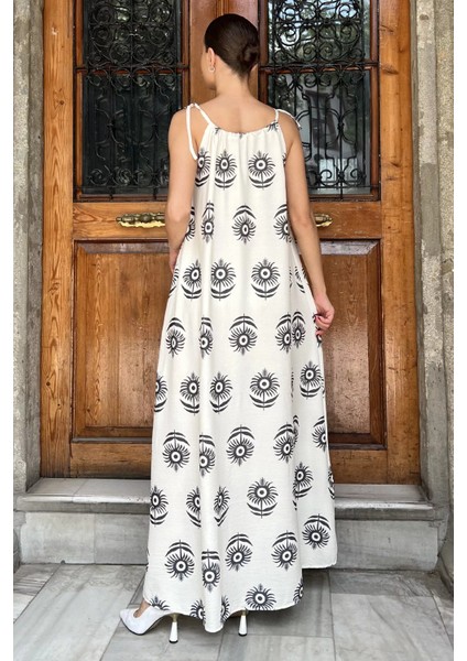 Kadın Askılı Desenli Elbise P-00017673 modelleri