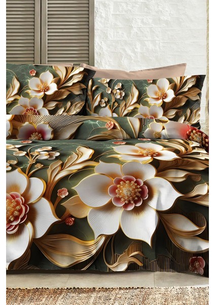 %100 Pamuk Ranforce Çeyizlik Luxury 5d Dijital Çift Kişilik Nevresim Takımı Tuval fiyatları