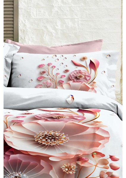 %100 Pamuk Ranforce Çeyizlik Luxury 5d Dijital Çift Kişilik Nevresim Takımı Sakura modelleri