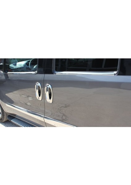 Fiat Fiorino 2008 ve Sonrası Uyumlu Cam Çıtası Takımı Paslanmaz Çelik Krom Görünümlü