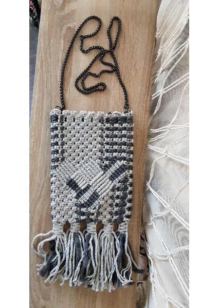 El Örgüsü Çanta / El Yapımı Makrome Saçaklı Çapraz Çanta fiyatları