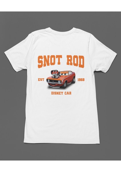 Snot Rod Arabalar Cars Şimşek Mcqeen Unisex Tişört T-Shirt