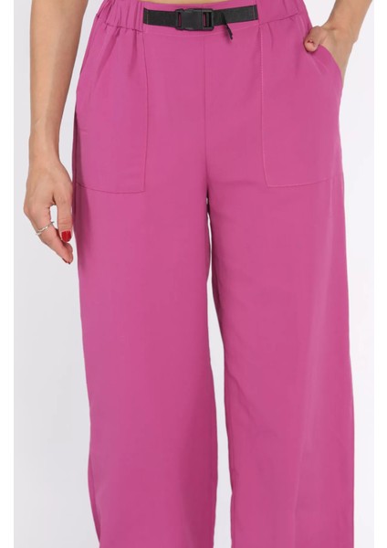 Bel ve Paça Lastikli Kadın Paraşüt Pantolon P-00017661