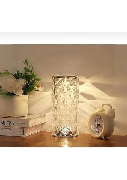 Kristal Elmas Gece Lambası LED Dokunmatik USB Şarjlı Kumandalı fiyatları