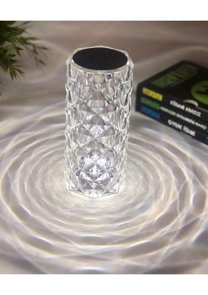 Kristal Elmas Gece Lambası LED Dokunmatik USB Şarjlı Kumandalı modelleri
