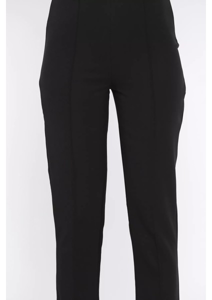 Ön Çimalı Bel Lastikli Kadın Dar Paça Pantolon P-00017669