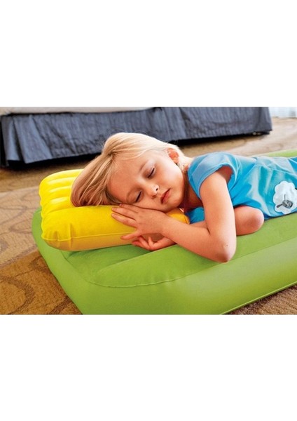 Sarı Kadife Şişme Seyahat Yastığı, Kamp ve Plaj Konforu Için Rahat Destek fiyatları