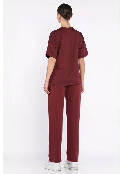 Kadın Nakış Detaylı Tişört Pantolon Ikili Takım P-00017644 modelleri