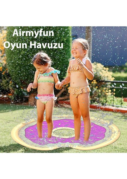 Renkli Fışkiyeli Yuvarlak Çocuk Su Oyun Matı, Eğlenceli ve Güvenli modelleri