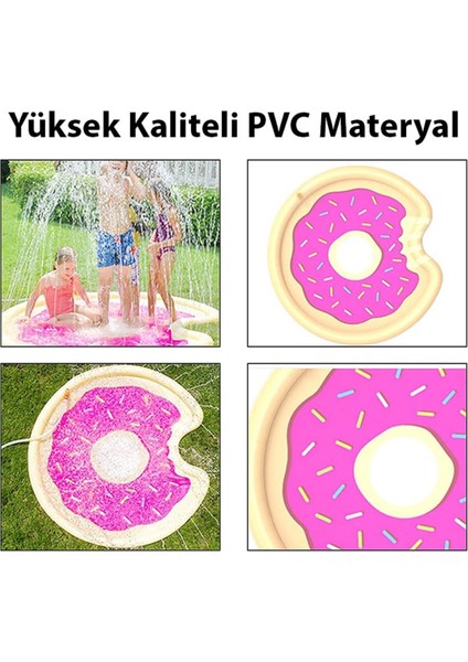 Renkli Fışkiyeli Yuvarlak Çocuk Su Oyun Matı, Eğlenceli ve Güvenli fırsatları