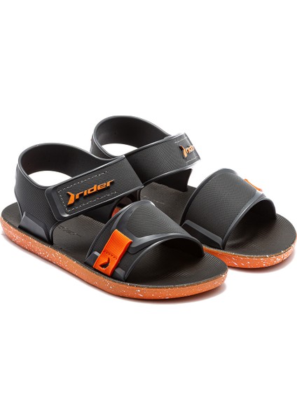 Kick Çocuk Sandalet Siyah-Turuncu 28/38