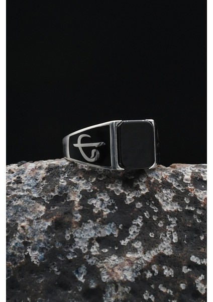 Vav Elif Işlemeli Oniks Taşlı 925 Ayar Gümüş Yüzüğü 901914 fiyatları