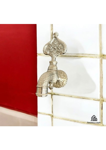 Isaoğlu Yapı Kurna Musluğu Vintage Tasarım Krom Renk Özel Tasarım Hamam Kurna Musluğu