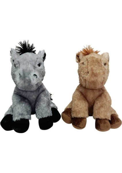 PB31558-23 Peluş Oturan At 23 cm