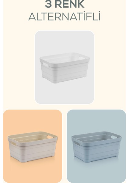 4'lü 2,8 Litre Saklama Kutusu Beyaz modelleri