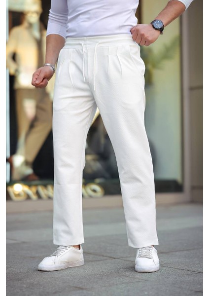 Diagonel Çift Pileli Baggy Pantolon