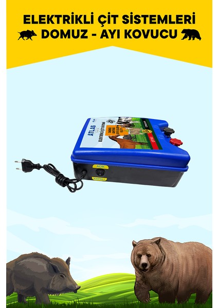 Elektrikli Çit Cihazı 220V Fişli Tak Çalıştır 30.000 Volt 5 Yıl Garanti fiyatları