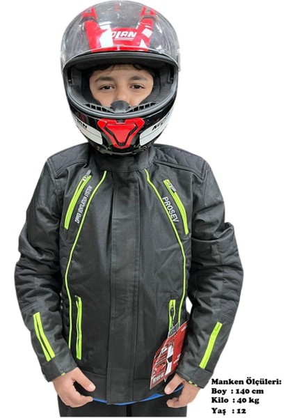 03 Scout 4 Mevsim Korumalı Çocuk Motosiklet Montu