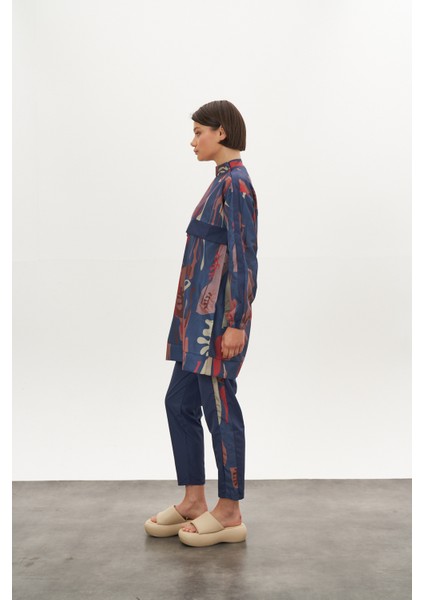 Lia Desen Tesettür Mayo Mavi Kısa