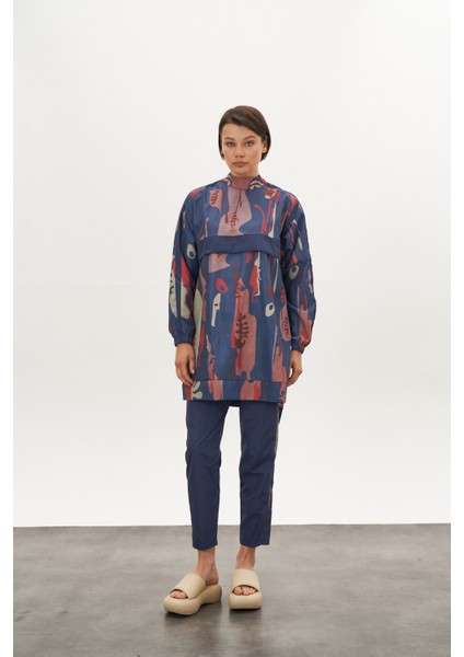 Lia Desen Tesettür Mayo Mavi Kısa modelleri