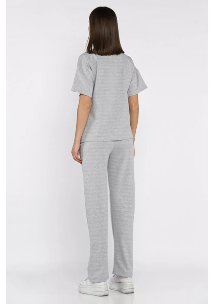 Kadın Çima Detaylı Nakışlı Pantolon Tişört Ikili Takım P-00017623 modelleri