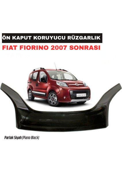 Fiat Fiorino 2007 ve Sonrası Uyumlu Kaput Rüzgarlığı Parlak Kaput Koruyucu, Taş ve Çizik Önleyici