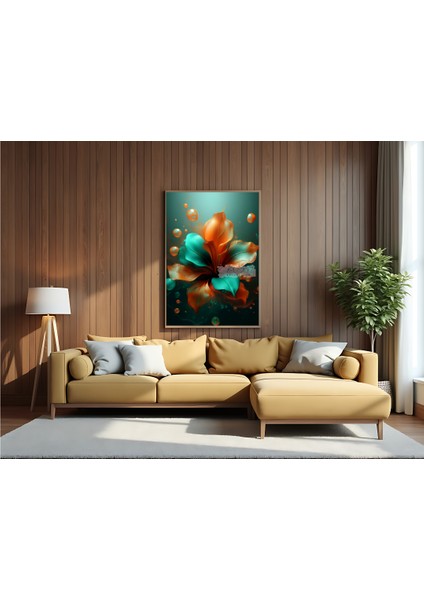 Metal Çerçeveli Gerçek Camlı Tablo Çiçek Modeli fiyatları