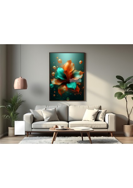 Metal Çerçeveli Gerçek Camlı Tablo Çiçek Modeli modelleri