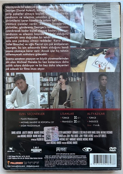 Saklı Cache DVD (Jelatininde Sıfır Orjnal Dönem Baskı Dvd)