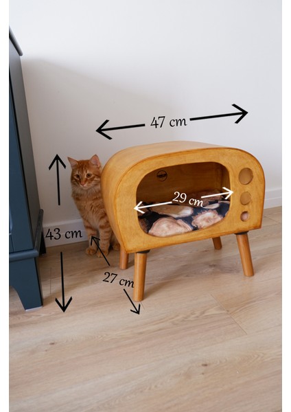 Kedi Evi Dekoratif Ahşap New Tv Kedi Evi indirimleri