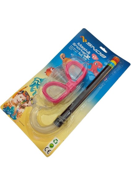 Snob Kartelada Çocuk Maske Şnorkel Seti 3+ (Pembe)