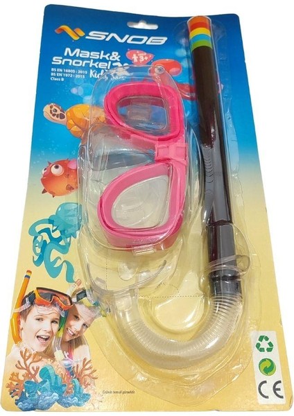 Snob Kartelada Çocuk Maske Şnorkel Seti 3+ (Pembe)