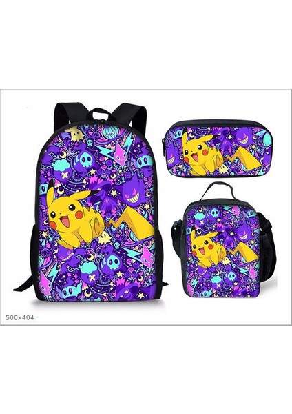 Omuz Okul Çantası Çapraz Askılı Çanta Kalem Çantası Üç Parça Set (Yurt Dışından)