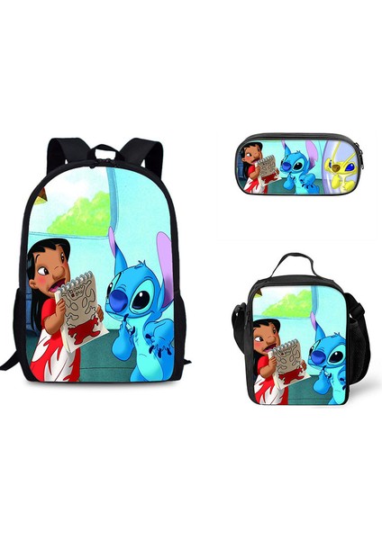 Dikiş Ilkokul ve Ortaokul Öğrencileri Omuz Çantası Çapraz Askılı Çanta Kalem Çantası Üç Set (Yurt Dışından)