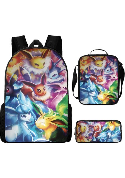 Omuz Okul Çantası Çapraz Askılı Çanta Kalem Çantası Üç Parça Set (Yurt Dışından)