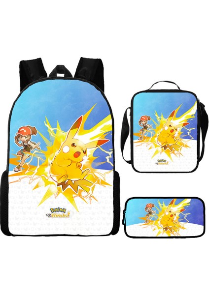 Omuz Okul Çantası Çapraz Askılı Çanta Kalem Çantası Üç Parça Set (Yurt Dışından)